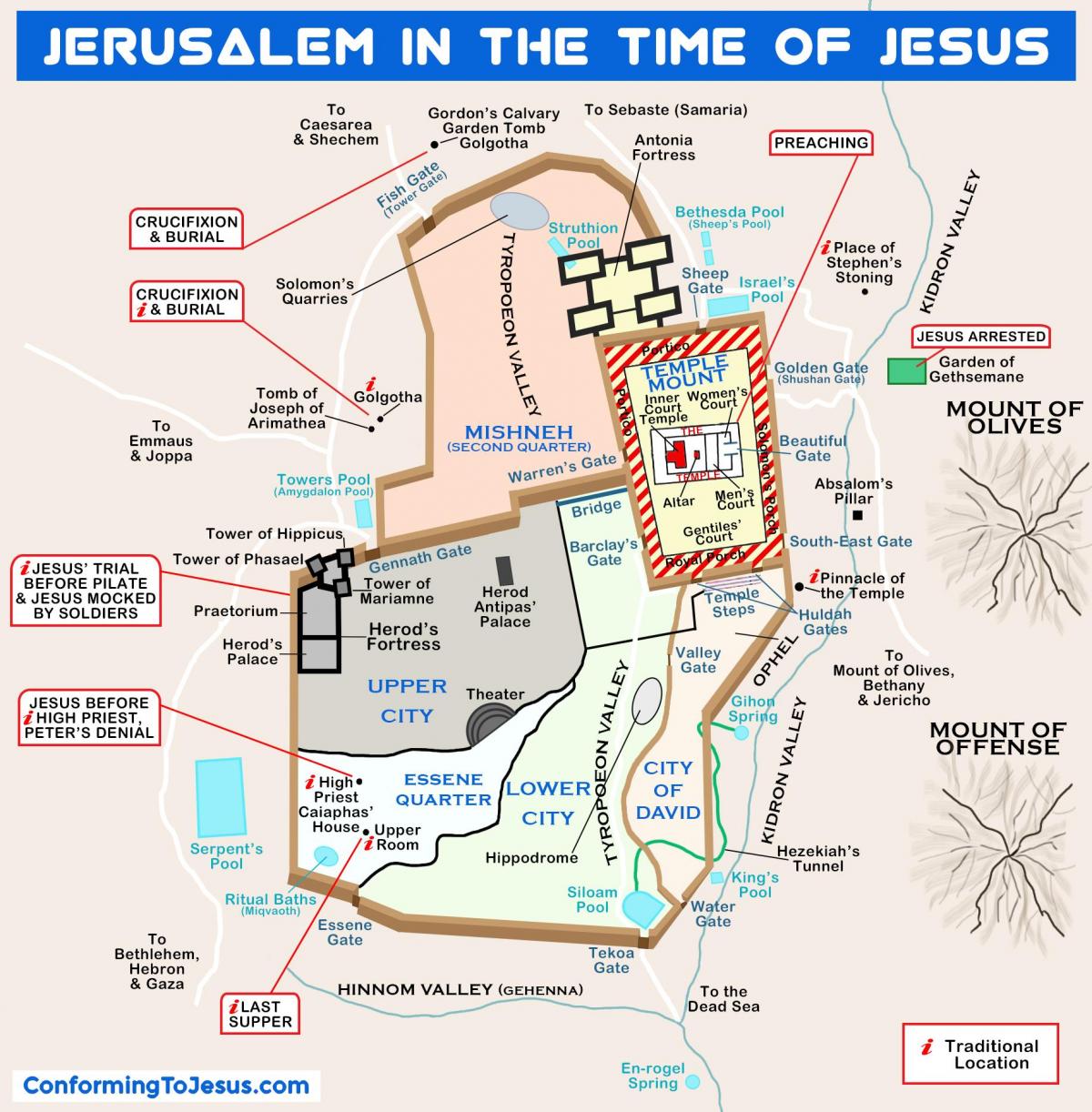 القدس في زمن المسيح خريطة