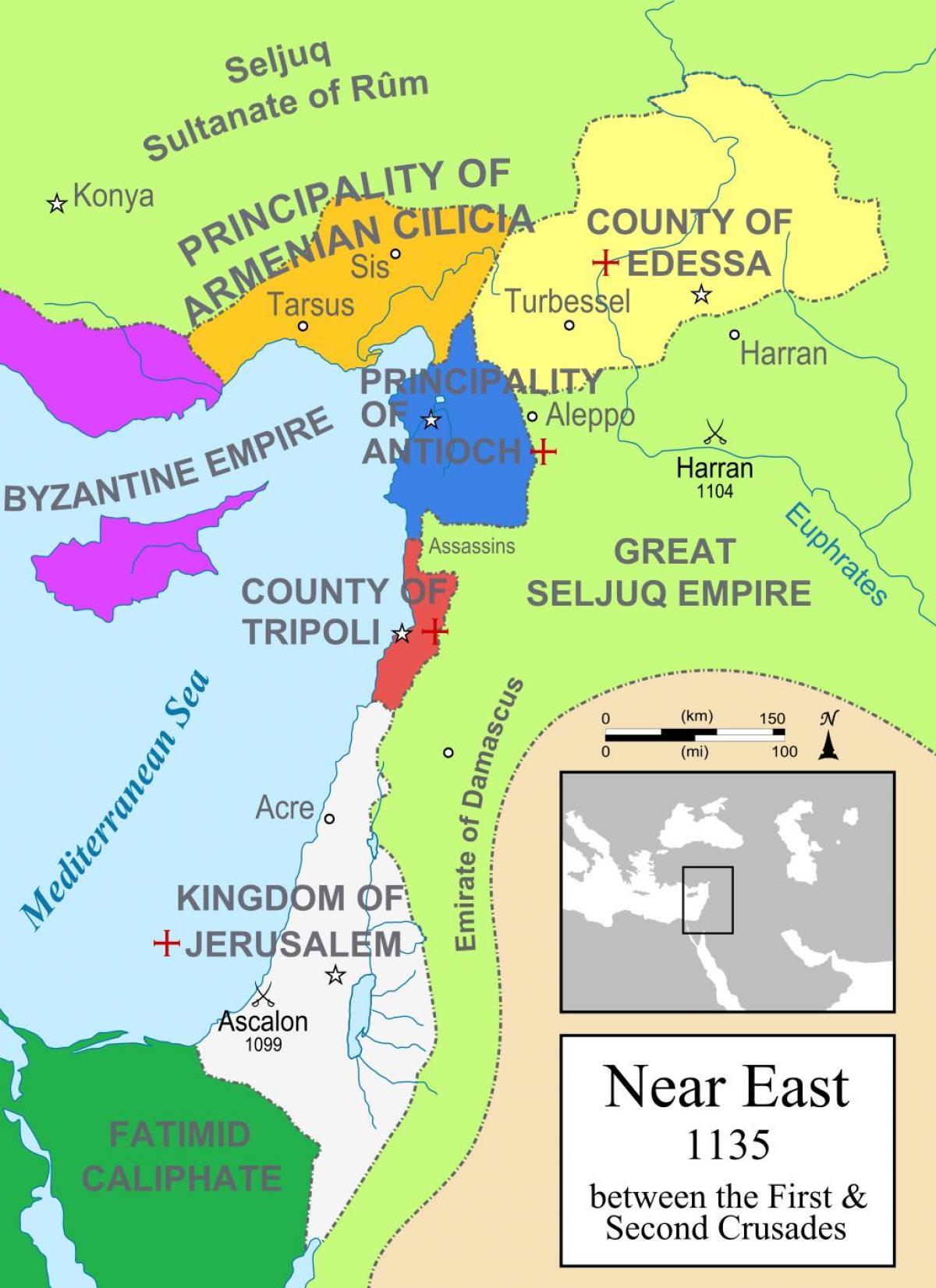 خريطة مملكة القدس