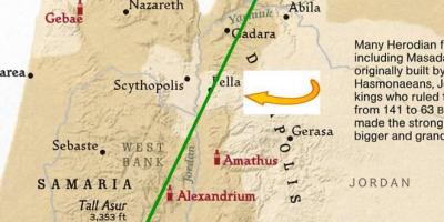 خريطة من القدس إلى دمشق ، 