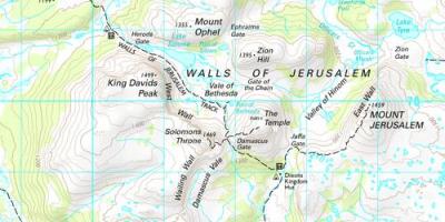 أسوار القدس الحديقة الوطنية خريطة