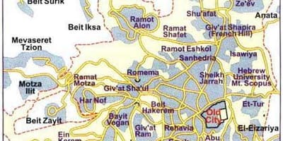 خريطة أحياء القدس ، 