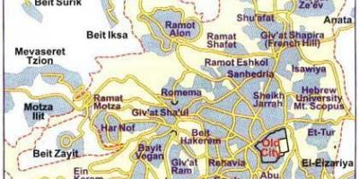 خريطة أحياء القدس ، 